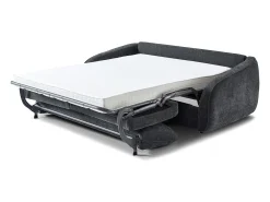 Sofá convertível "Laurie" Express em tecido texturado - cama de 140 cm - 3 lugares - Cinza