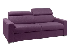 Sofá convertível tecido roxo assento de espuma com assento de memória de forma 160 colchão de espuma com assento de memória de forma 18cm VIZIR