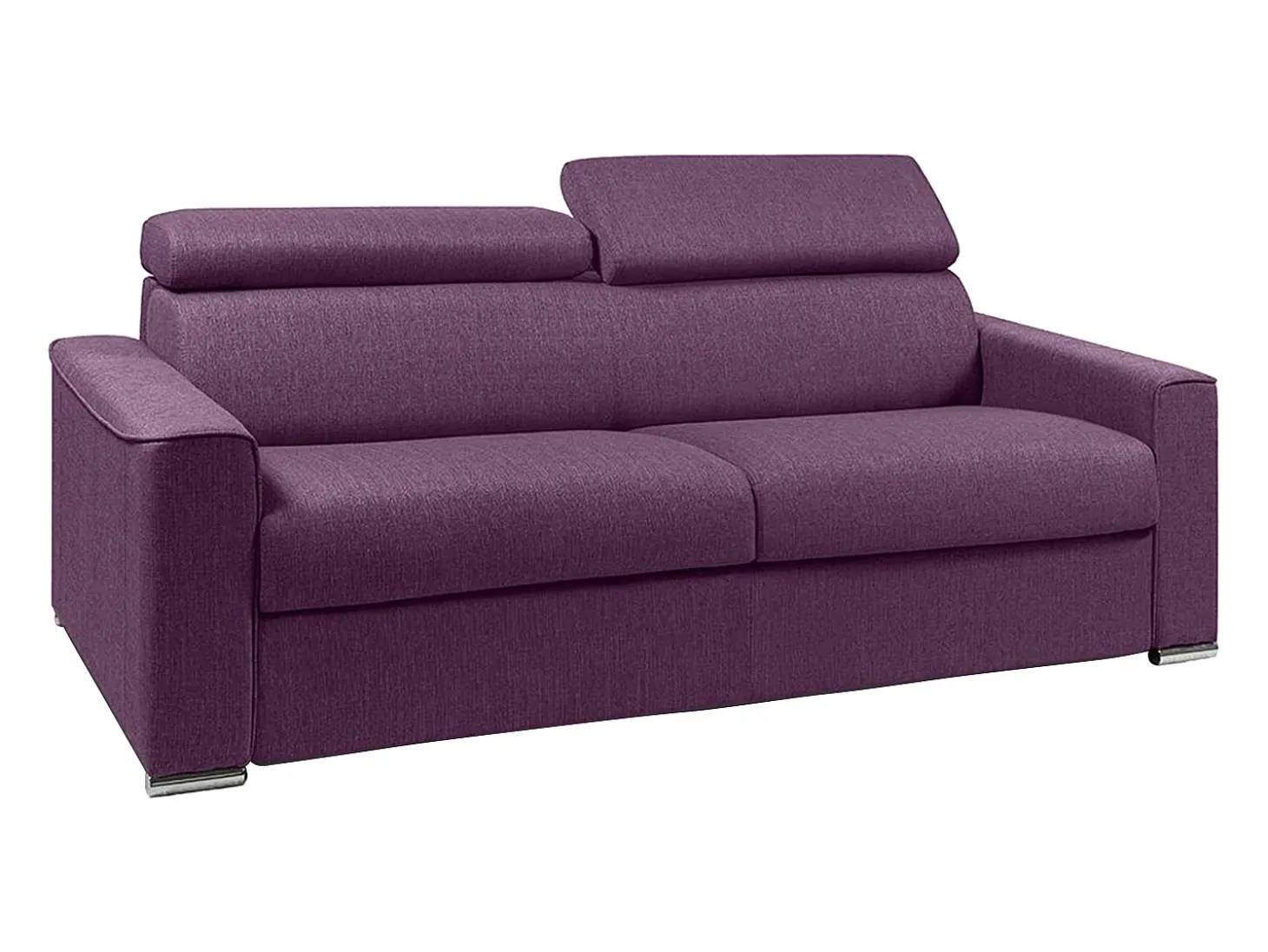 Sofá convertível tecido roxo assento de espuma com assento de memória de forma 160 colchão de espuma com assento de memória de forma 18cm VIZIR