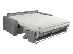 Sofá convertível tecido roxo assento memória de forma 160 ripas largas 16cm memória de forma VIZIR