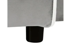 Sofá de 1 lugar - Poltrona com suporte para copos e suporte para telemóvel - veludo cinza e branco