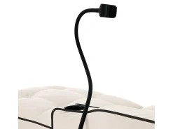 Sofá de 1 lugar - Poltrona com suporte para copos e suporte para telemóvel - veludo bege