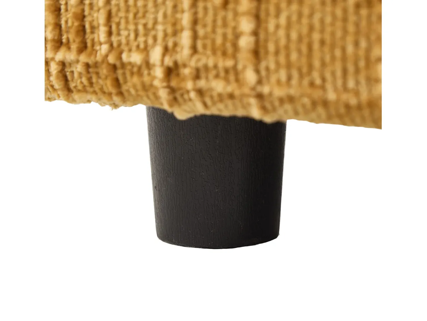 Sofá de 1 lugar com 2 bolsos laterais - Sofá para sala de estar com suporte para telemóvel e compartimento oculto - chenille amarelo