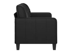Sofá de 2 lugares 140 cm couro artificial preto