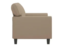 Sofá de 2 lugares 120 cm couro artificial cor cappuccino