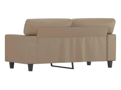 Sofá de 2 lugares 120 cm couro artificial cor cappuccino