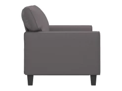 Sofá de 2 lugares 120 cm couro artificial cinza