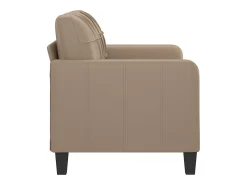 Sofá de 2 lugares 120 cm couro artificial cor cappuccino