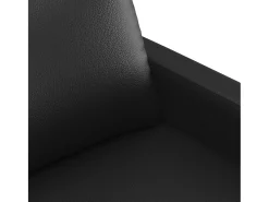 Sofá de 2 lugares 120 cm couro artificial preto