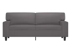 Sofá de 2 lugares 140 cm couro artificial cinza