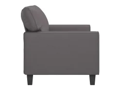 Sofá de 2 lugares 140 cm couro artificial cinza
