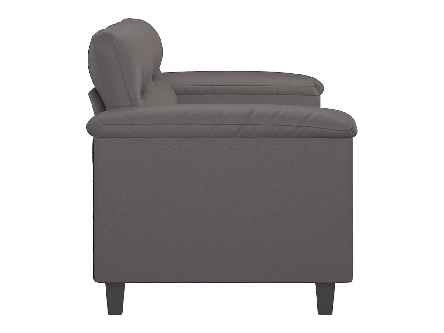Sofá de 2 lugares 140 cm couro artificial cinza