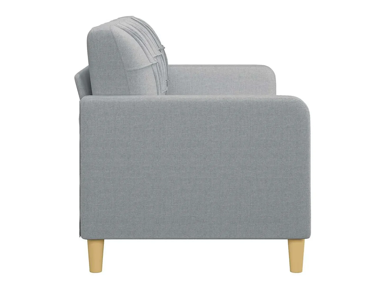 Sofá de 3 lugares 180 cm tecido cinza-claro