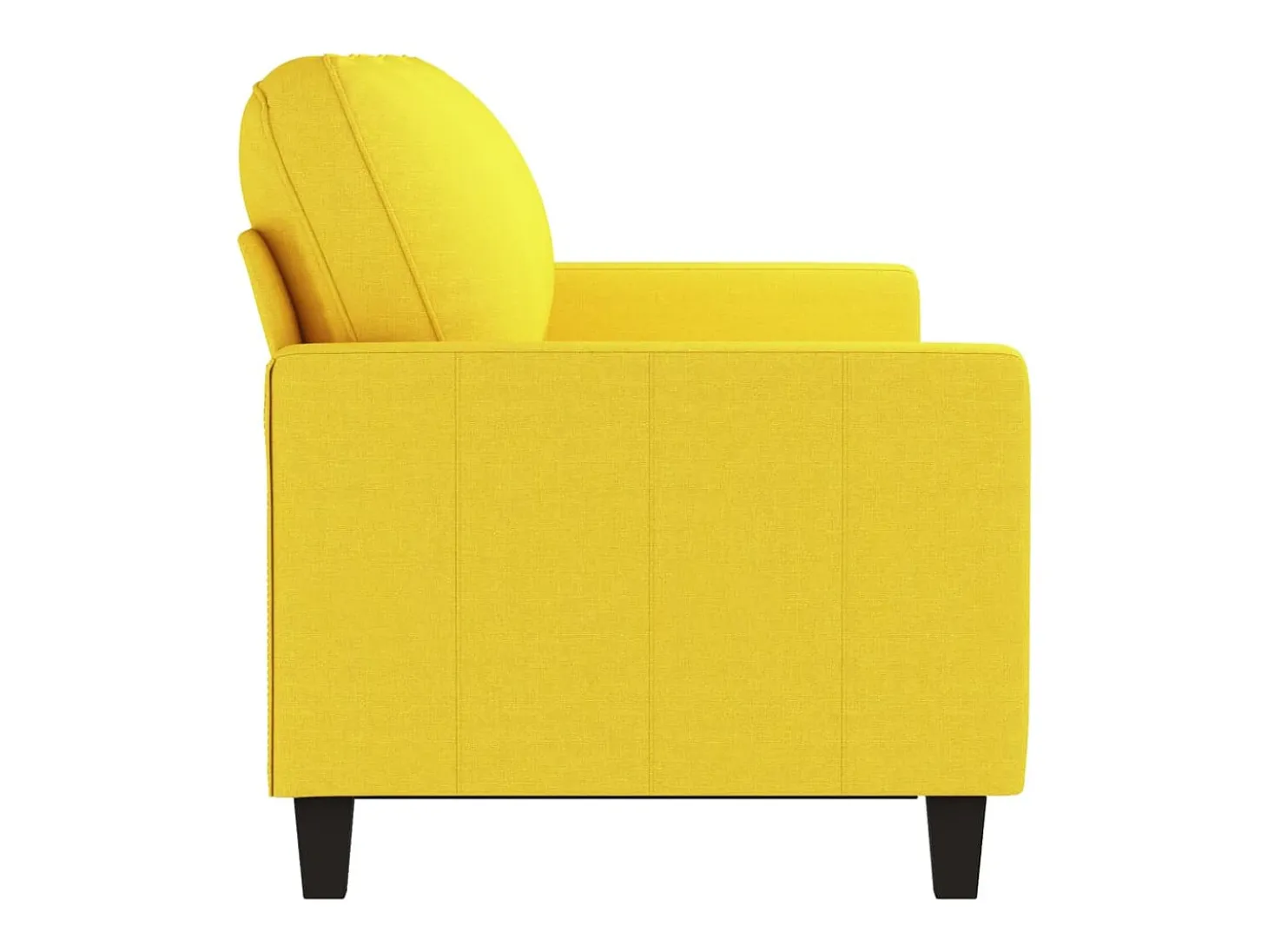 Sofá de 3 lugares 180 cm tecido amarelo-claro PT380143