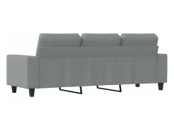 Sofá de 3 lugares 180 cm tecido cinza-claro PT620430