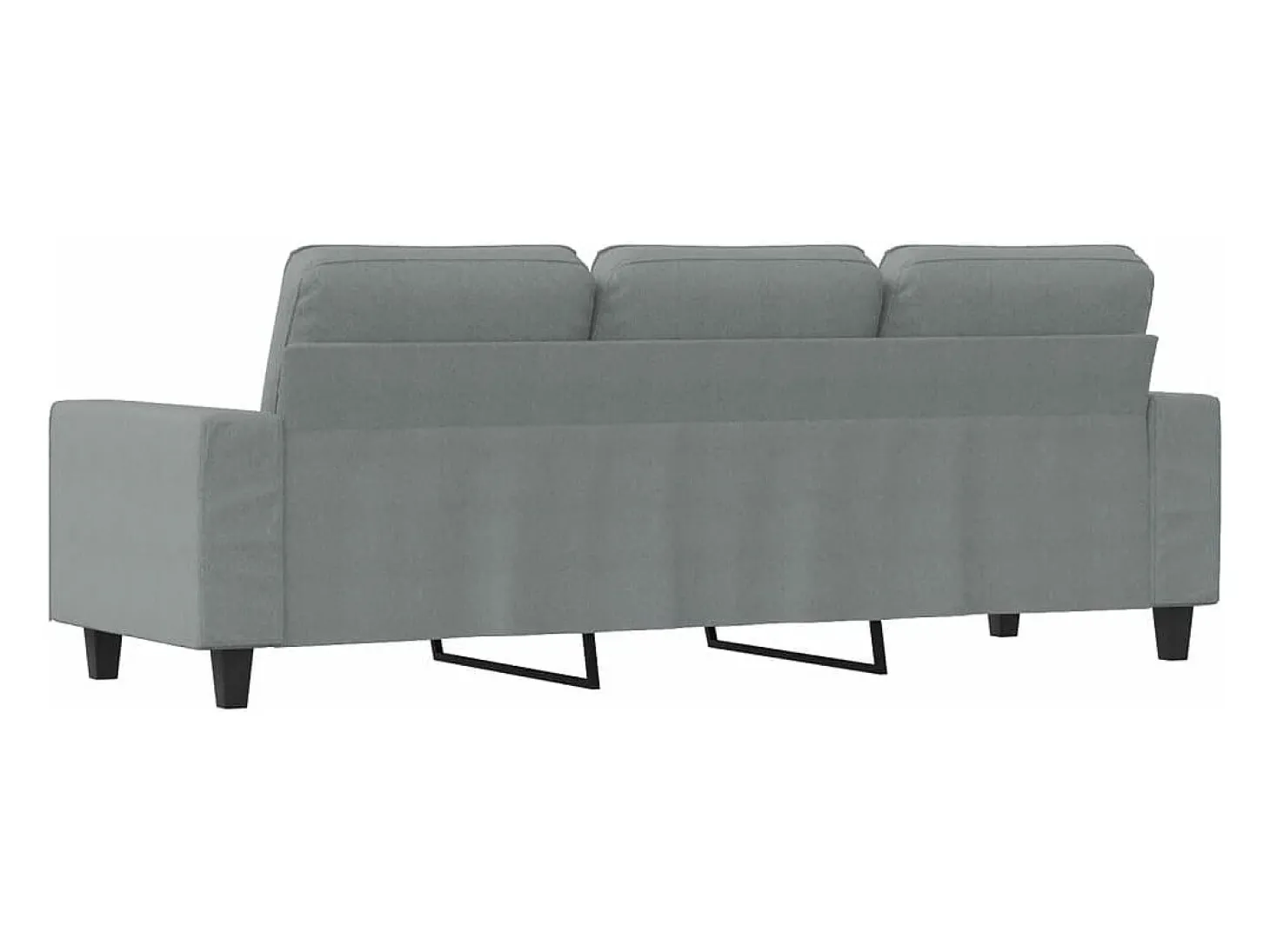Sofá de 3 lugares 180 cm tecido cinza-claro PT620430