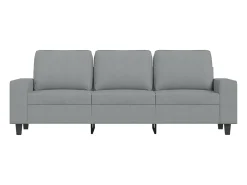 Sofá de 3 lugares 180 cm tecido cinza-claro PT620430