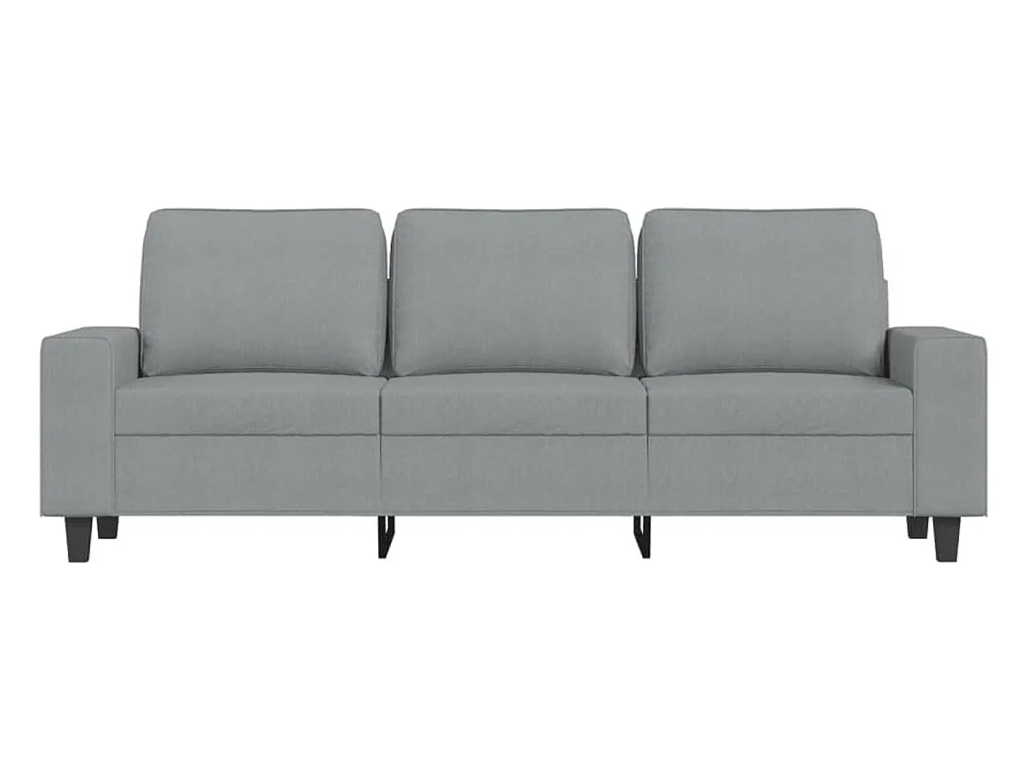 Sofá de 3 lugares 180 cm tecido cinza-claro PT620430