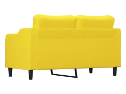 Sofá de 2 lugares 140 cm tecido amarelo-claro PT674125