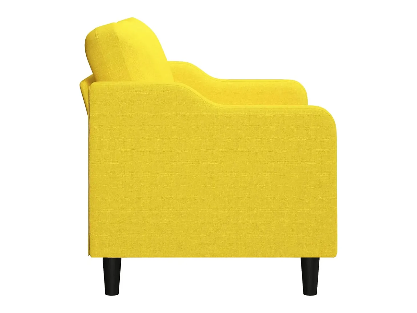 Sofá de 2 lugares 140 cm tecido amarelo-claro PT674125
