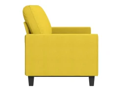 Sofá de 3 lugares 180 cm tecido amarelo-claro PT597108