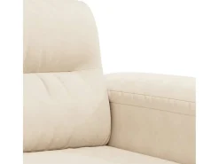 Sofá de 2 lugares 140 cm tecido de microfibra bege