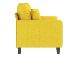 Sofá de 2 lugares 120 cm tecido amarelo-claro PT714735
