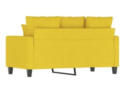 Sofá de 2 lugares 120 cm tecido amarelo-claro PT714735