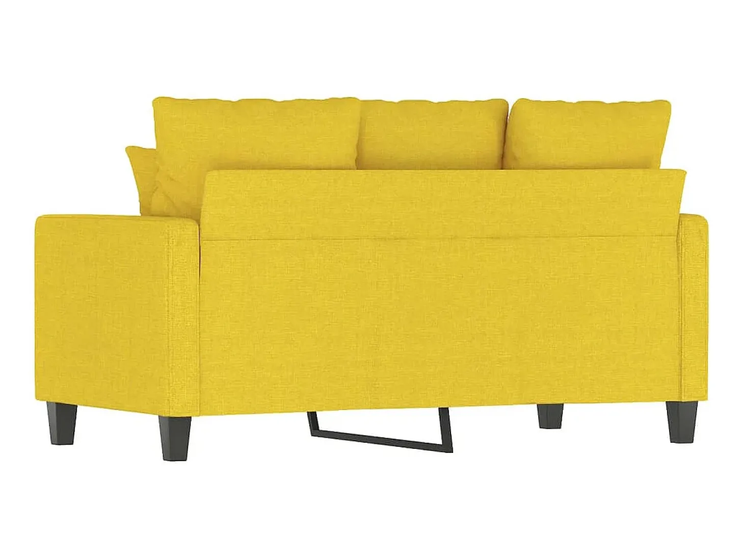 Sofá de 2 lugares 120 cm tecido amarelo-claro PT714735
