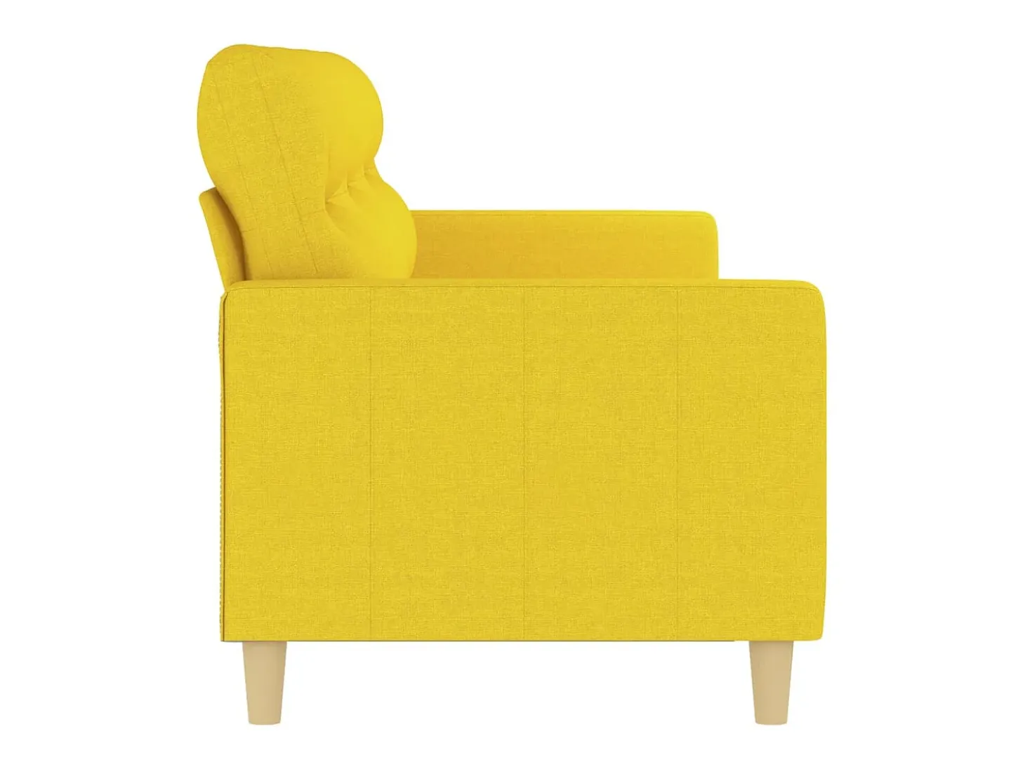 Sofá de 3 lugares 180 cm tecido amarelo-claro PT295055