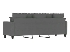 Sofá de 3 lugares 180 cm tecido cinza-escuro