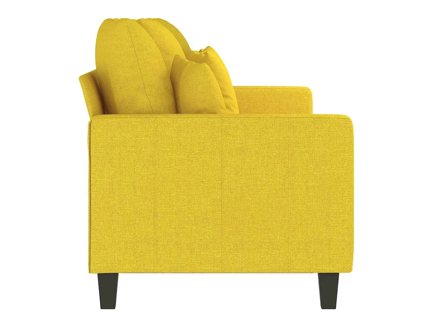 Sofá de 3 lugares 180 cm tecido amarelo-claro