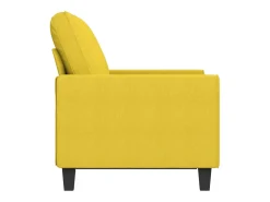 Sofá de 2 lugares 120 cm tecido amarelo-claro PT614915