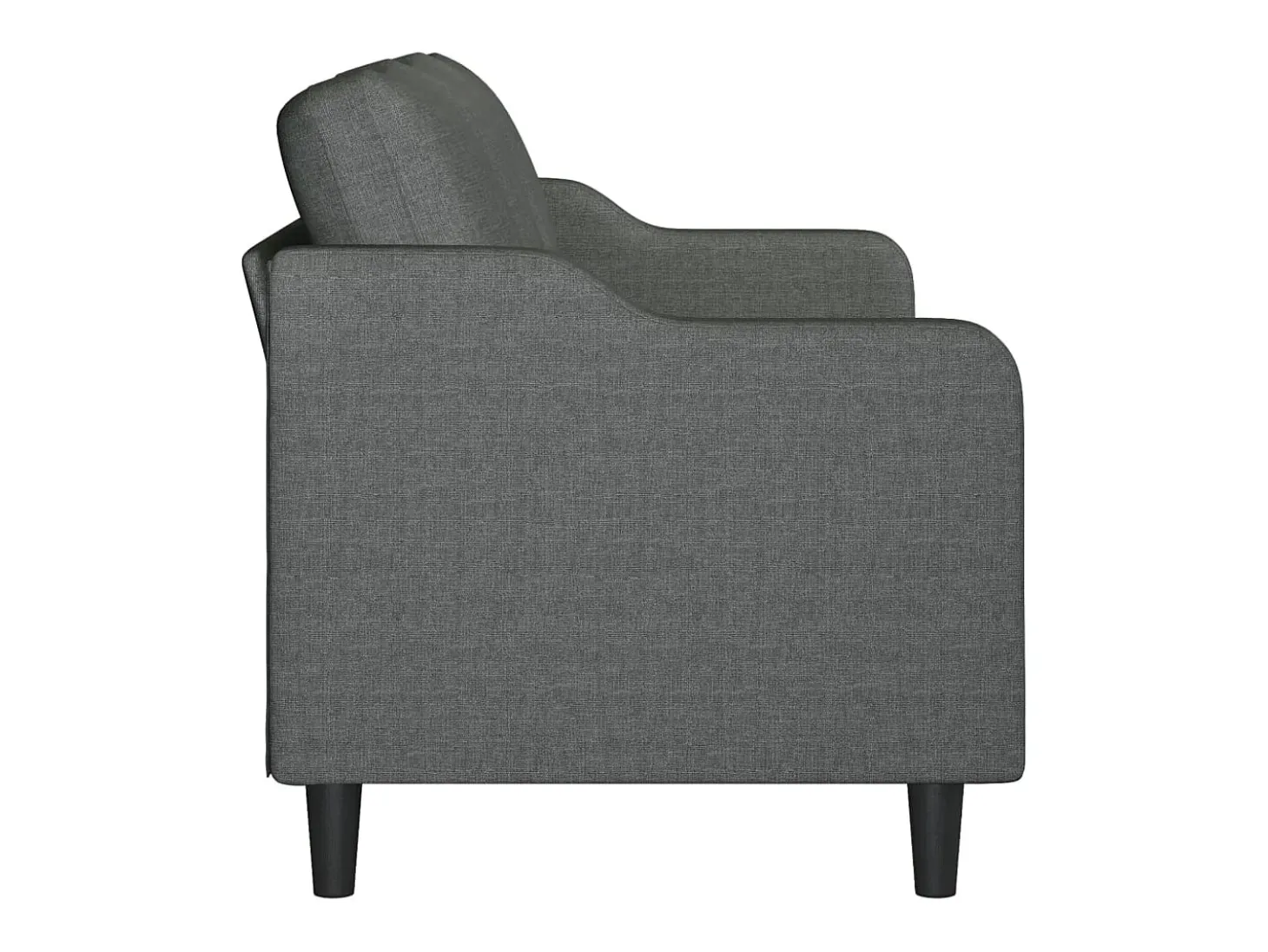Sofá de 3 lugares 180 cm tecido cinza-escuro