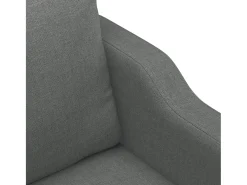 Sofá de 3 lugares 180 cm tecido cinza-escuro