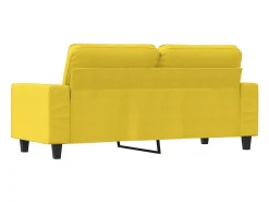 Sofá de 2 lugares 140 cm tecido amarelo-claro PT489526