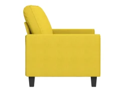 Sofá de 2 lugares 140 cm tecido amarelo-claro PT489526