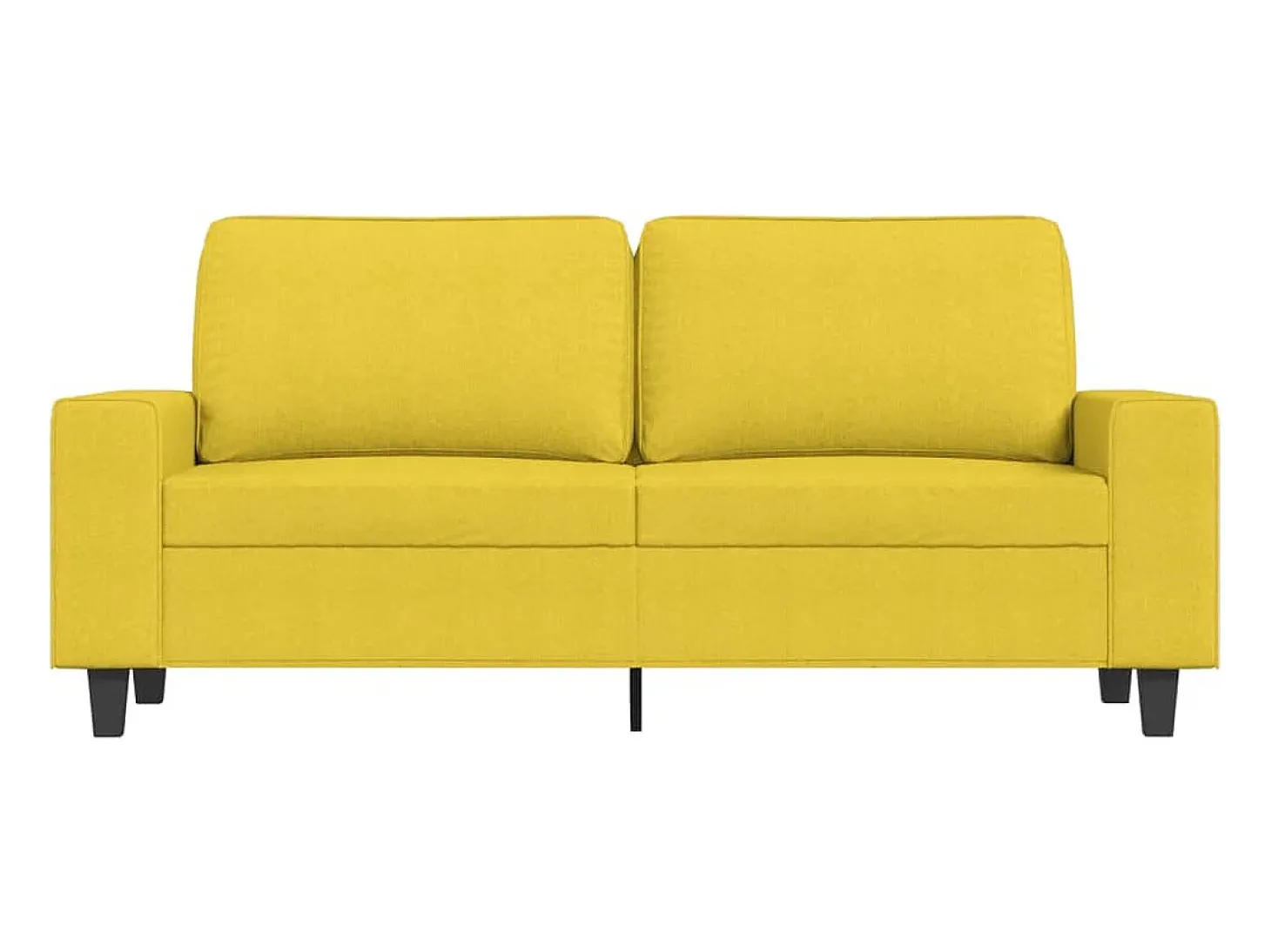 Sofá de 2 lugares 140 cm tecido amarelo-claro PT489526