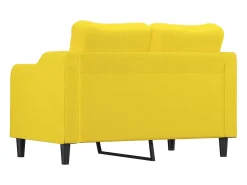 Sofá de 2 lugares 120 cm tecido amarelo-claro PT554020