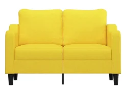 Sofá de 2 lugares 120 cm tecido amarelo-claro PT554020