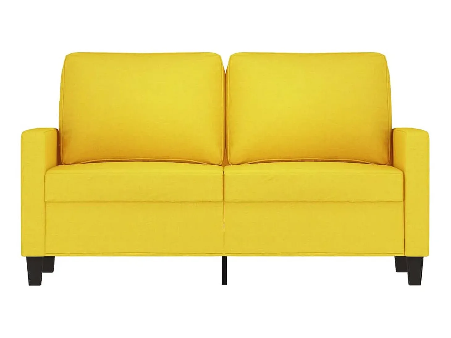 Sofá de 2 lugares 120 cm tecido amarelo-claro PT966259