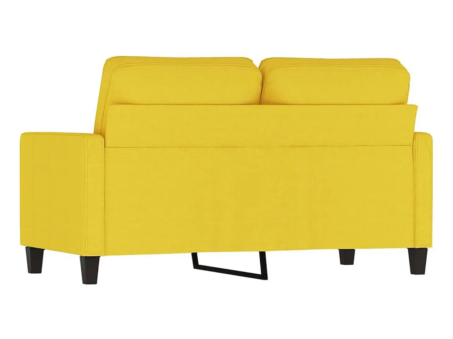 Sofá de 2 lugares 120 cm tecido amarelo-claro PT966259