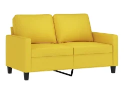 Sofá de 2 lugares 120 cm tecido amarelo-claro PT966259