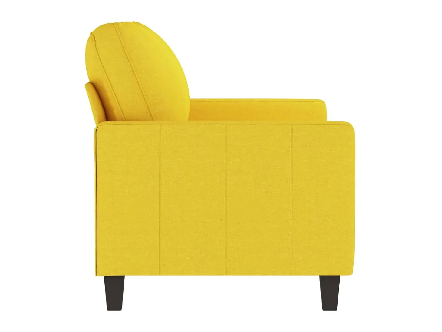 Sofá de 2 lugares 120 cm tecido amarelo-claro PT966259