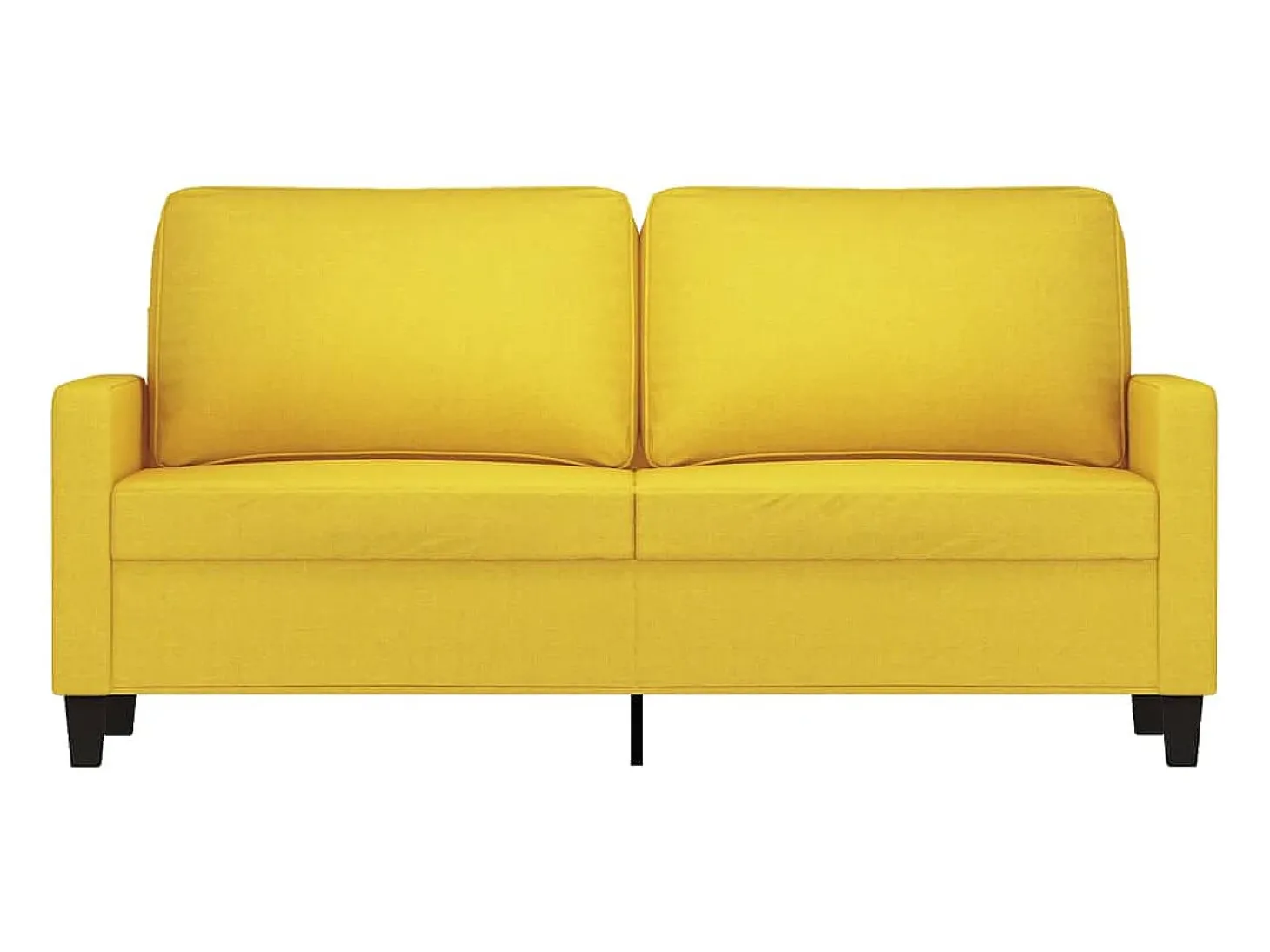 Sofá de 2 lugares 140 cm tecido amarelo-claro PT885538