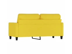 Sofá de 2 lugares 140 cm tecido amarelo-claro PT885538