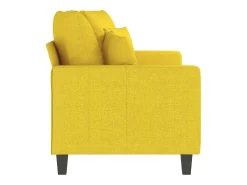 Sofá de 2 lugares 140 cm tecido amarelo-claro