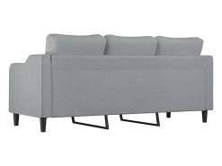 Sofá de 3 lugares 180 cm tecido cinza-claro PT665103