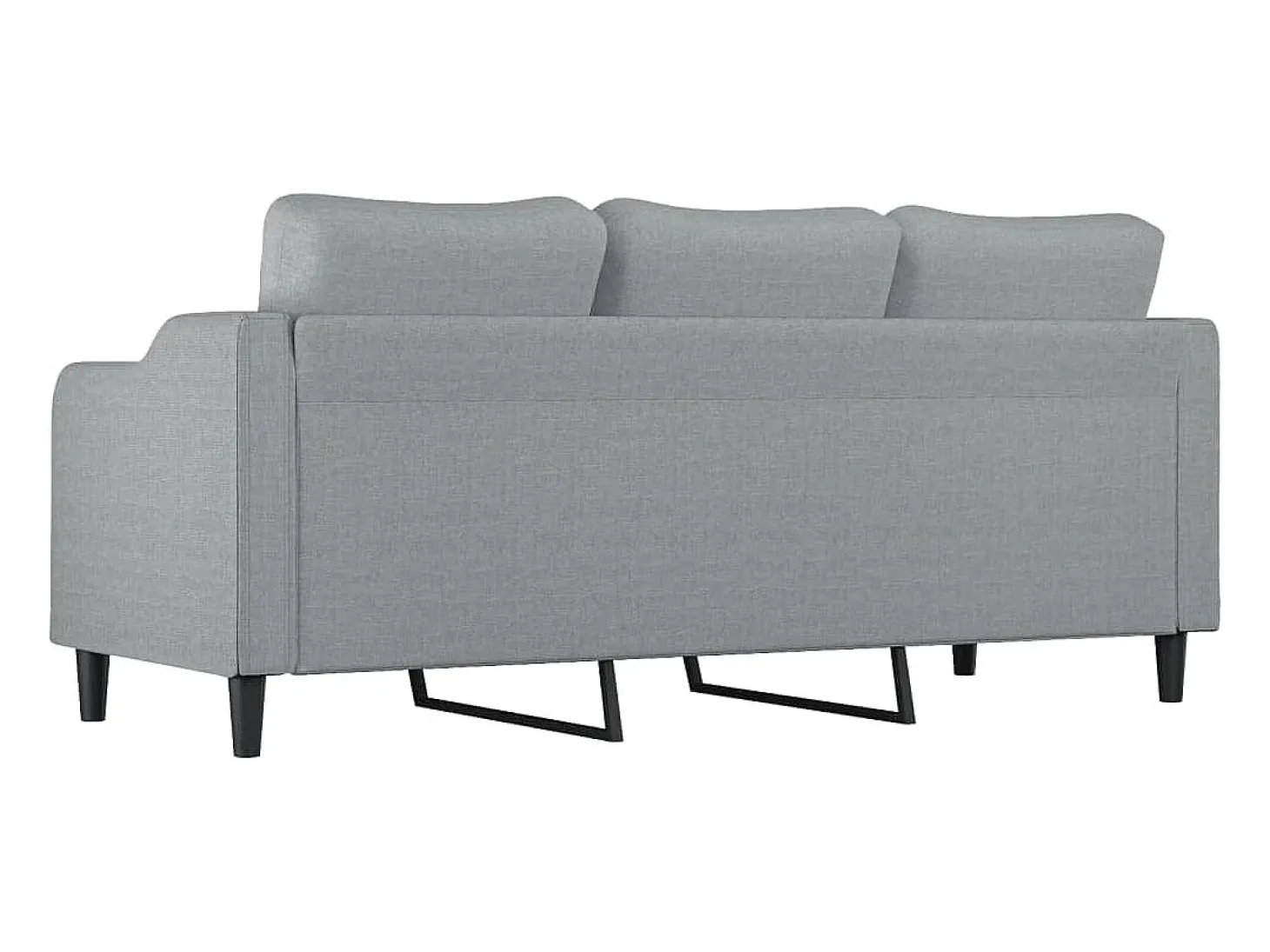 Sofá de 3 lugares 180 cm tecido cinza-claro PT665103