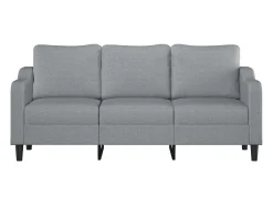 Sofá de 3 lugares 180 cm tecido cinza-claro PT665103